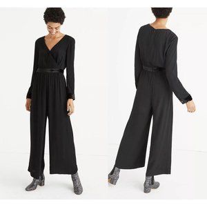 Madewell Velvet Trimmed Long Sleeve Jumpsuit 10